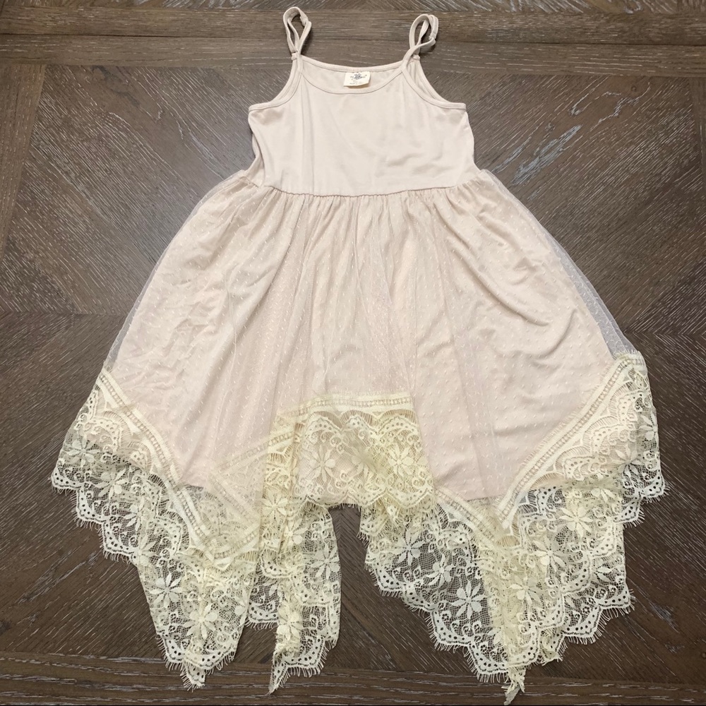 ML Kids lace tank dress adjustable straps
